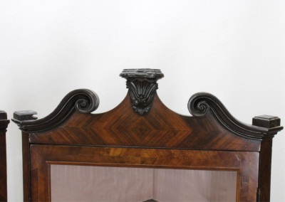 Pair Rococo Style Hanging Corner Cabinet, 19 C.