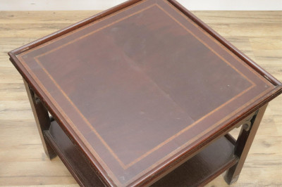 Pair Georgian Style Inlaid Mahogany End Tables