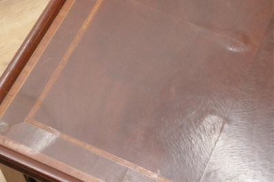 Pair Georgian Style Inlaid Mahogany End Tables
