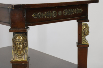 Empire Style Brass Mounted Mahogany End Table