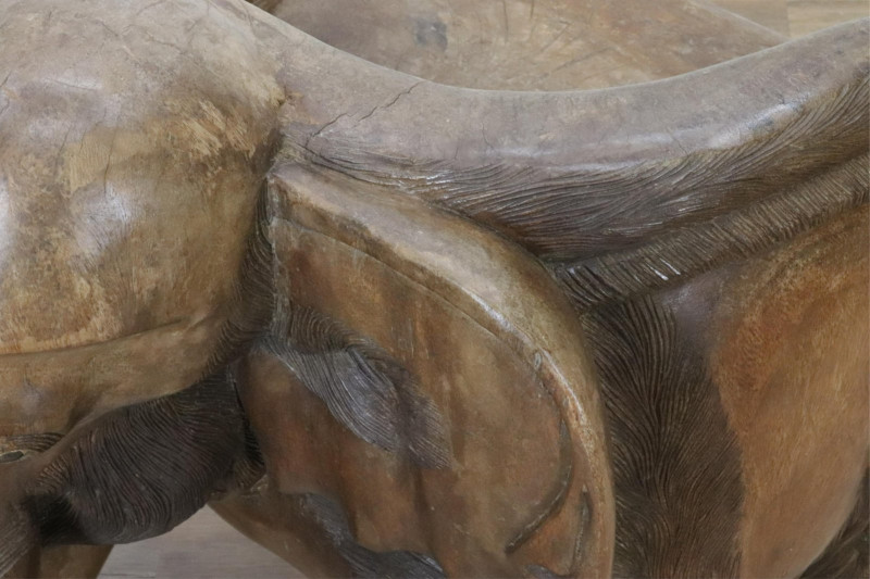 African Hardwood Elephant Throne Chair