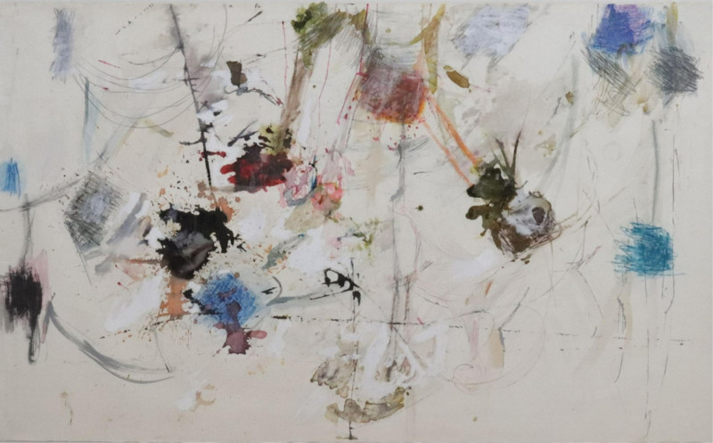 Large Contemporary Mixed Media Abstract On Paper
