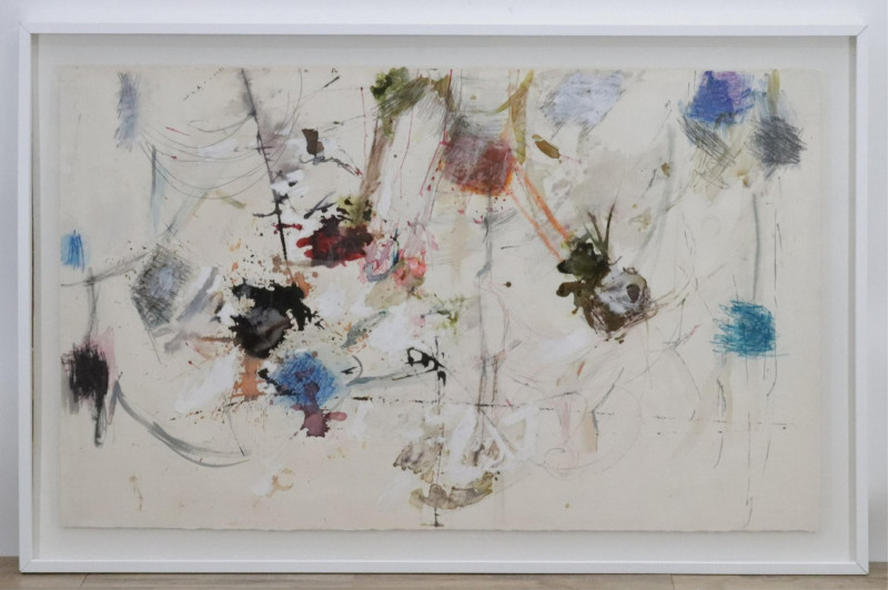 Large Contemporary Mixed Media Abstract On Paper