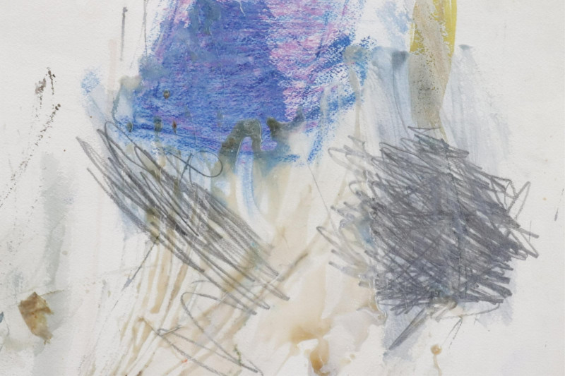 Large Contemporary Mixed Media Abstract On Paper