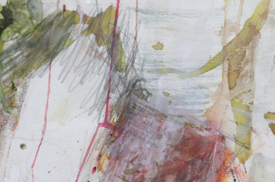Large Contemporary Mixed Media Abstract On Paper