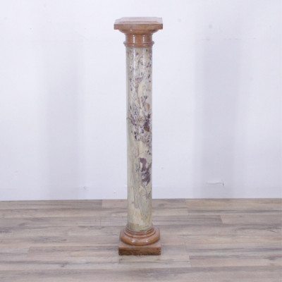 Neo-Classical Style Mixed Marble Pedestal