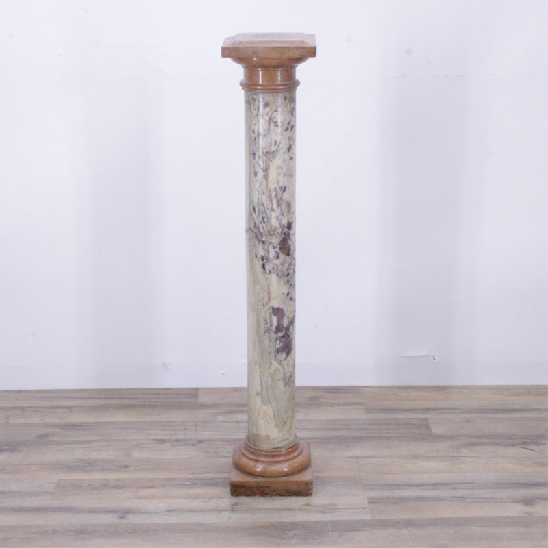 Neo-Classical Style Mixed Marble Pedestal