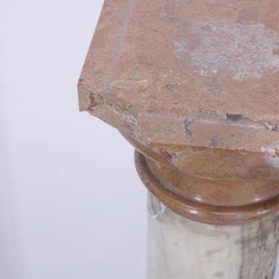 Neo-Classical Style Mixed Marble Pedestal