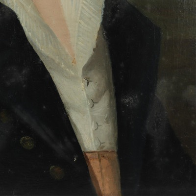 19th C. Portrait of a Young Boy, oil on canvas
