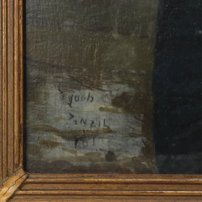 19th C. Portrait of a Young Boy, oil on canvas