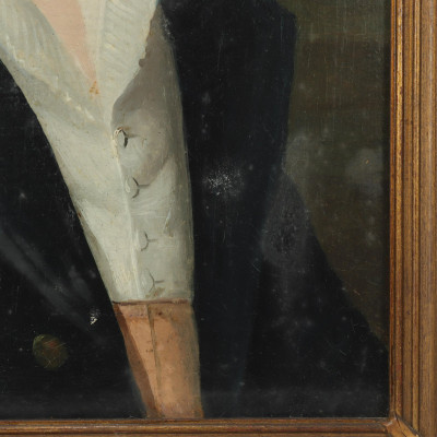 19th C. Portrait of a Young Boy, oil on canvas