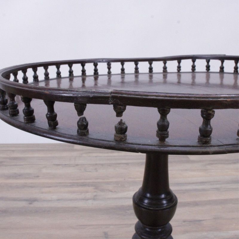 George II Mahogany Wine Table- Oak Pie Stand