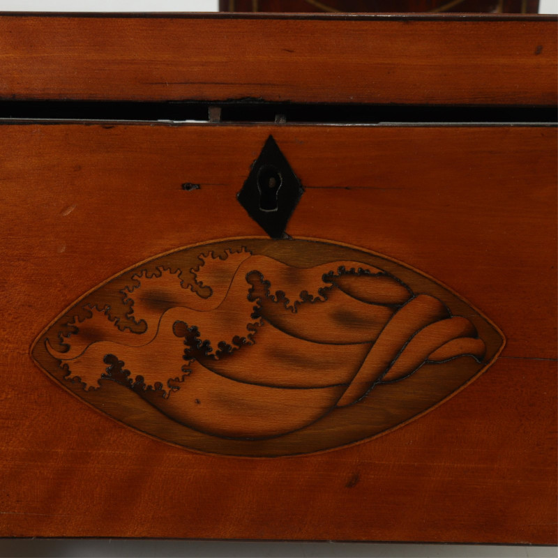 Regency Clock, Tea Caddy, Treen Box &amp; Bucket