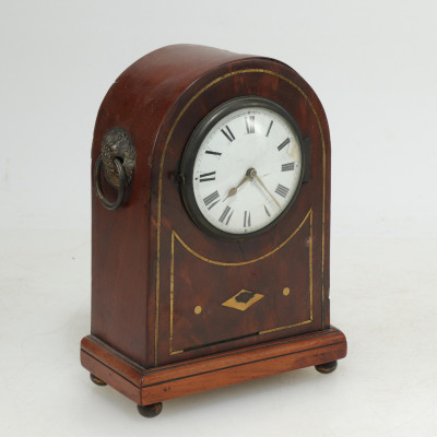 Regency Clock, Tea Caddy, Treen Box &amp; Bucket
