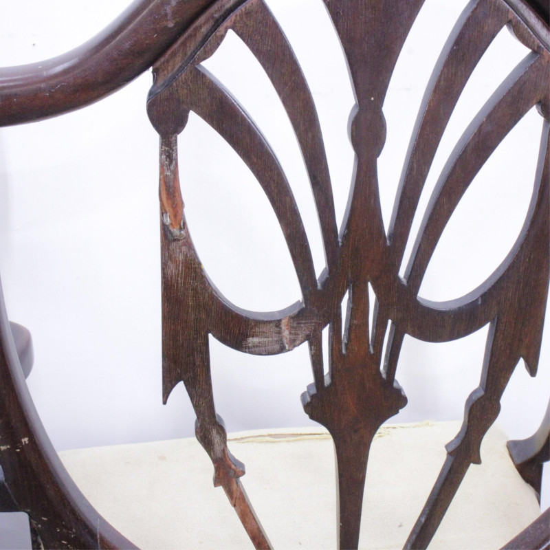 Pair George III Style Shieldback Armchairs