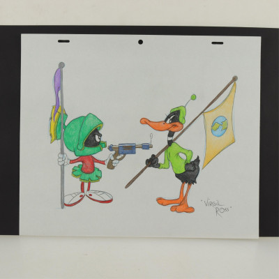 VIRGIL ROSS - MARVIN MARTIAN DAFFY DUCK - DRAWING