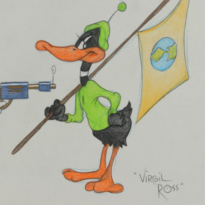 VIRGIL ROSS - MARVIN MARTIAN DAFFY DUCK - DRAWING