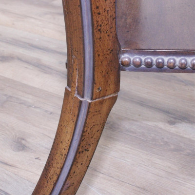 Pair Hollywood Regency Walnut Stained Tables