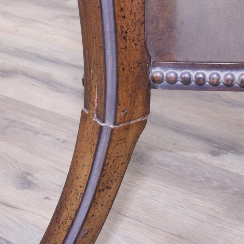 Pair Hollywood Regency Walnut Stained Tables