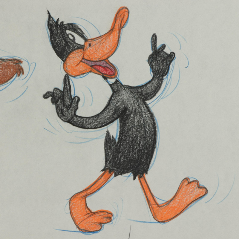 VIRGIL ROSS - TASMANIAN DEVIL DAFFY DUCK - DRAWING