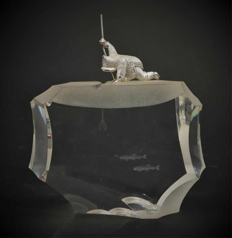 James Houston for Steuben - Eskimo Fisherman
