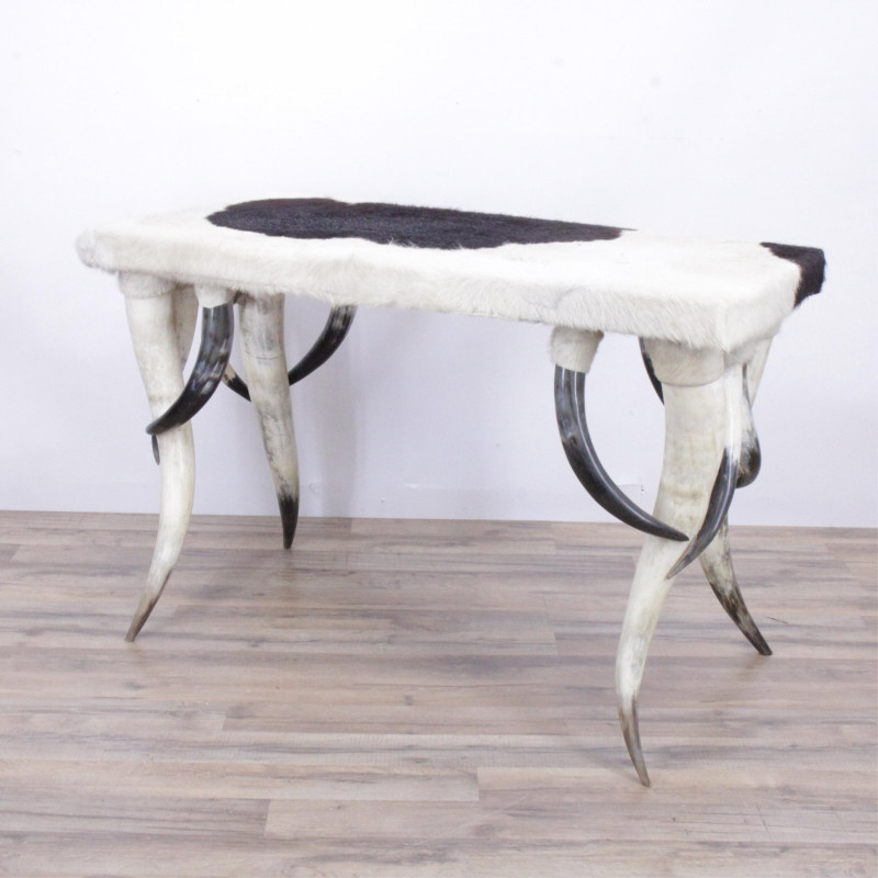 Wenzel Friedrich Style Horn &amp; Cow Hide Console