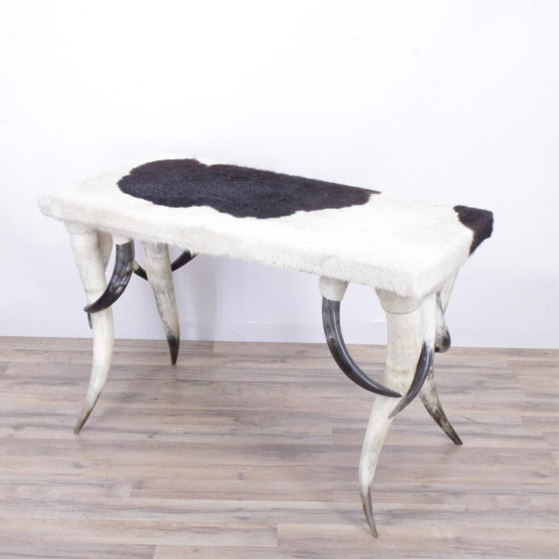 Wenzel Friedrich Style Horn &amp; Cow Hide Console