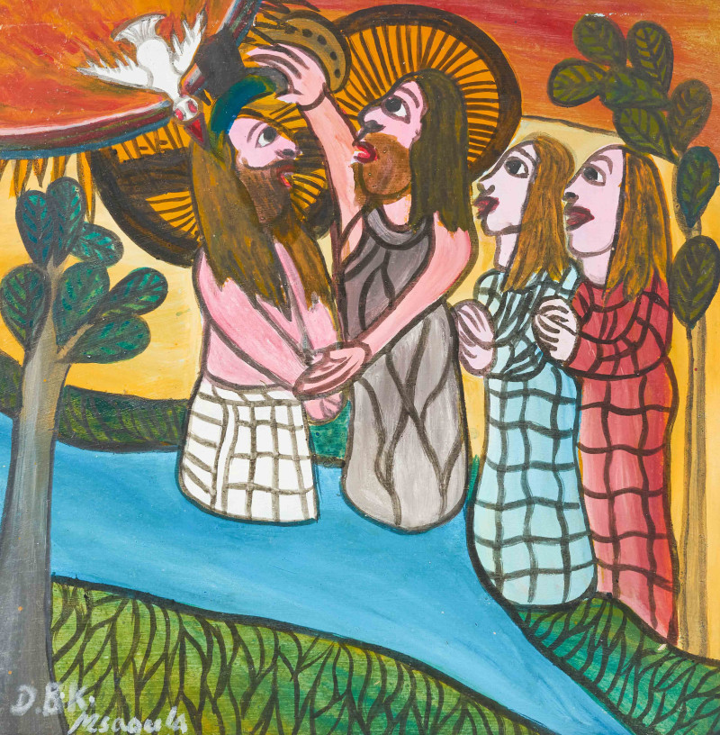 Damian B. Msagula - Untitled (Baptism of Jesus)