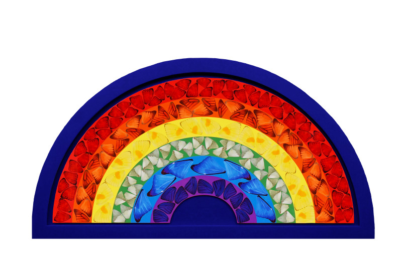 Damien Hirst Butterfly Rainbow (Blue)