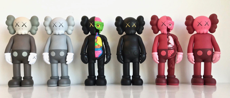 KAWS Full Body Flayed Companions (six works)