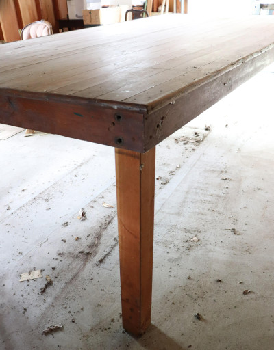 Oversized Enormously Large Pine Work Table