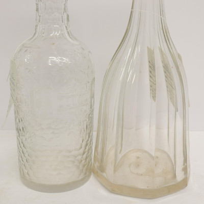4 Cut Glass Decanters &amp; Stoppers