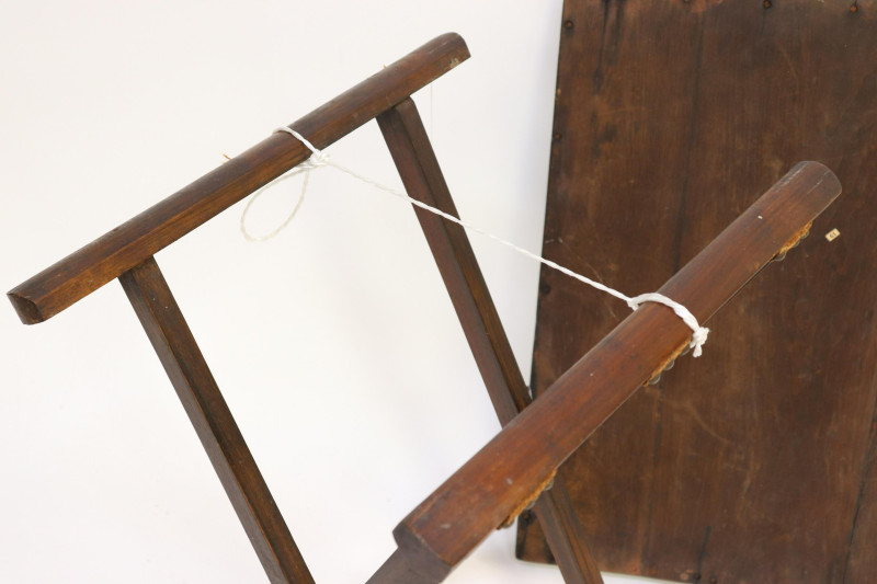 Antique Mahogany Butler&apos;s Tray on Stand, 19th C.
