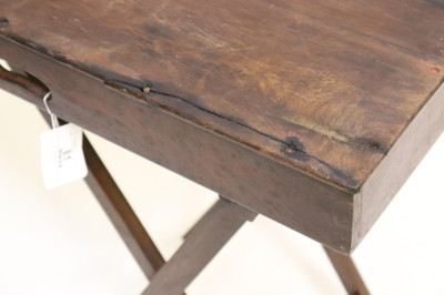Antique Mahogany Butler&apos;s Tray on Stand, 19th C.