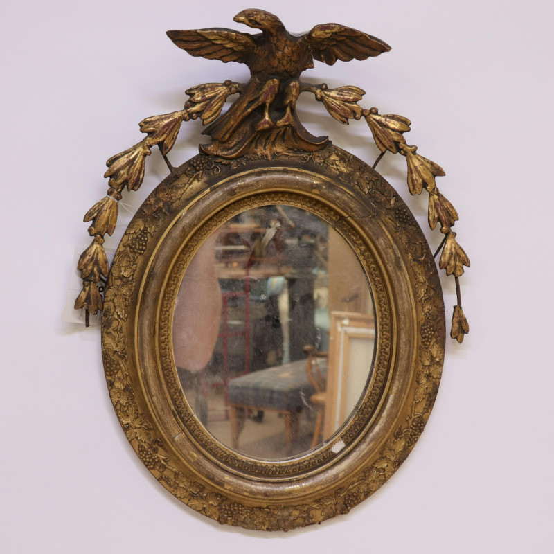 Gilt Carved Bracket &amp; Mirror with Eagle, 19/20 C.