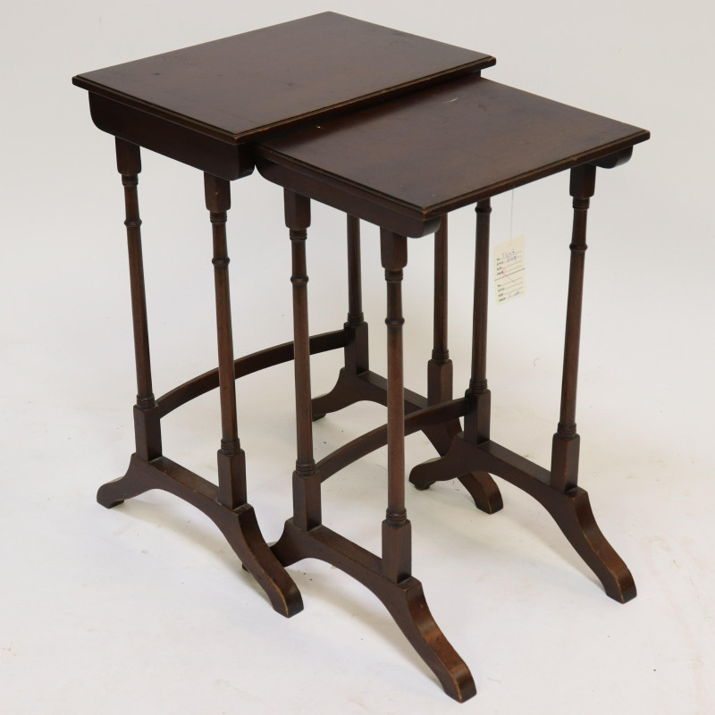Nest of 2 Mahogany Tables