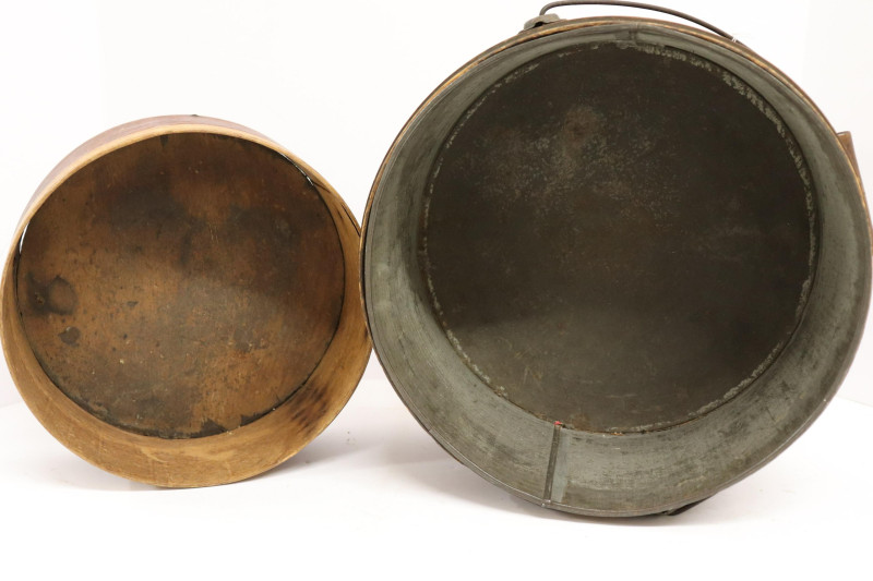 2 Shaker Style Circular Boxes / Firkins, 19th C.