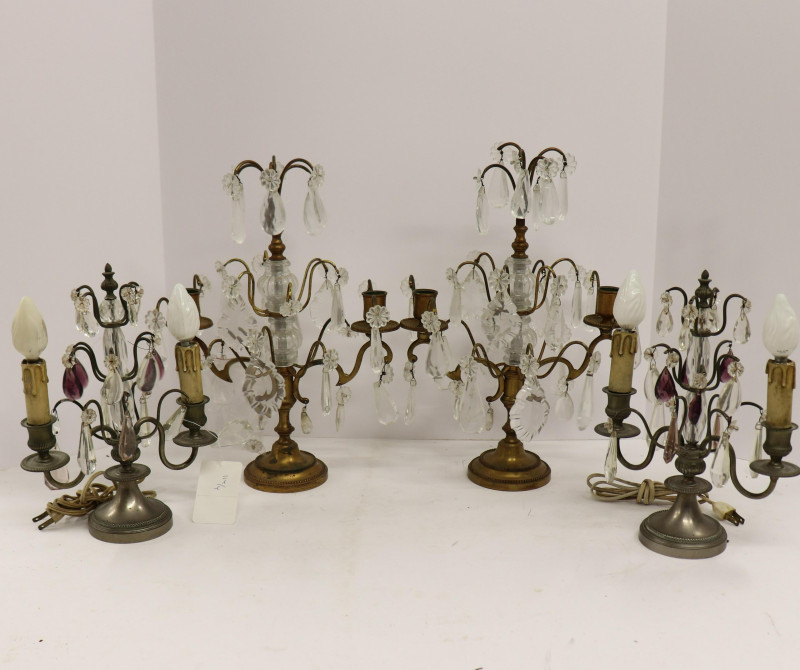 2 Pair 2-Light Girandoles