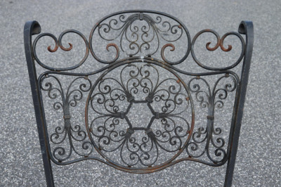 3 Highback Wrought Iron Chairs