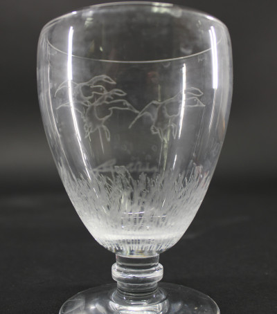 8 Richard E Bishop Etched Wildlife Glasses