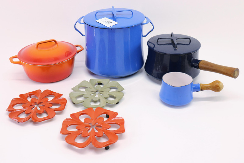9 Pcs. MCM Cookware Dansk, LeCreuset, etc