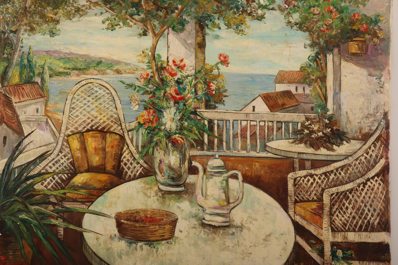 P. Roussell - Floral Still Life O/C