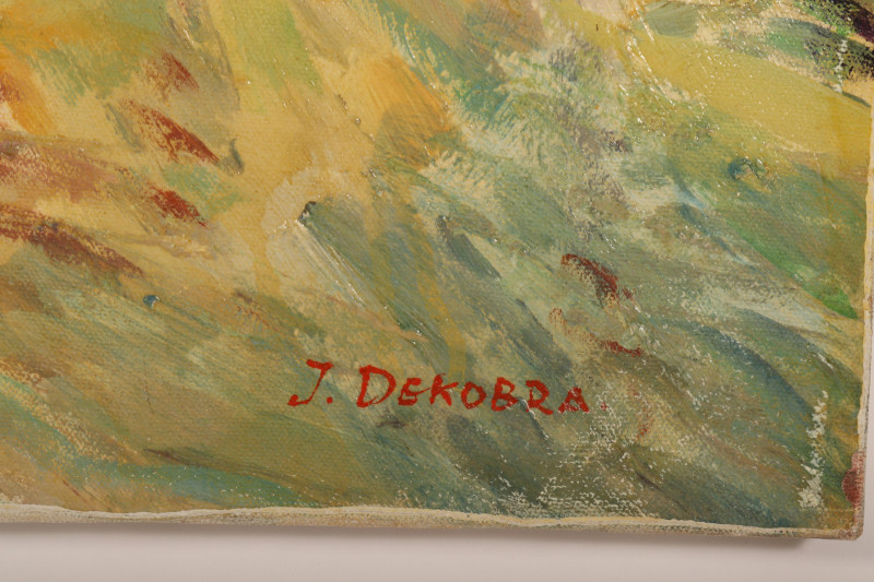 J. Dekobra - Two Ponds with Sailboats O/C&apos;s