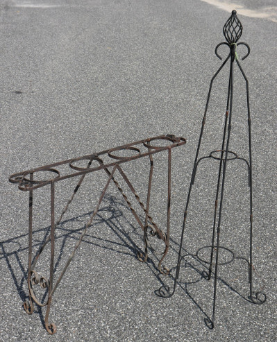 4 Wrought Ion Plant Stands