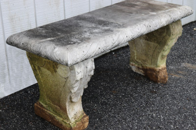 2 Marble Garden Benches