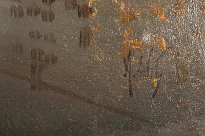 Paris Street Scene, Oil on Canvas