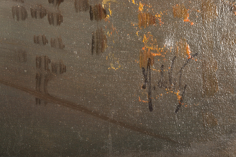 Paris Street Scene, Oil on Canvas