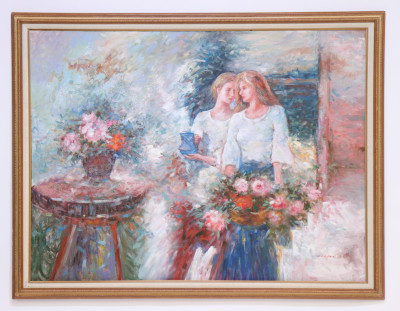 Sisters, Oil on Canvas