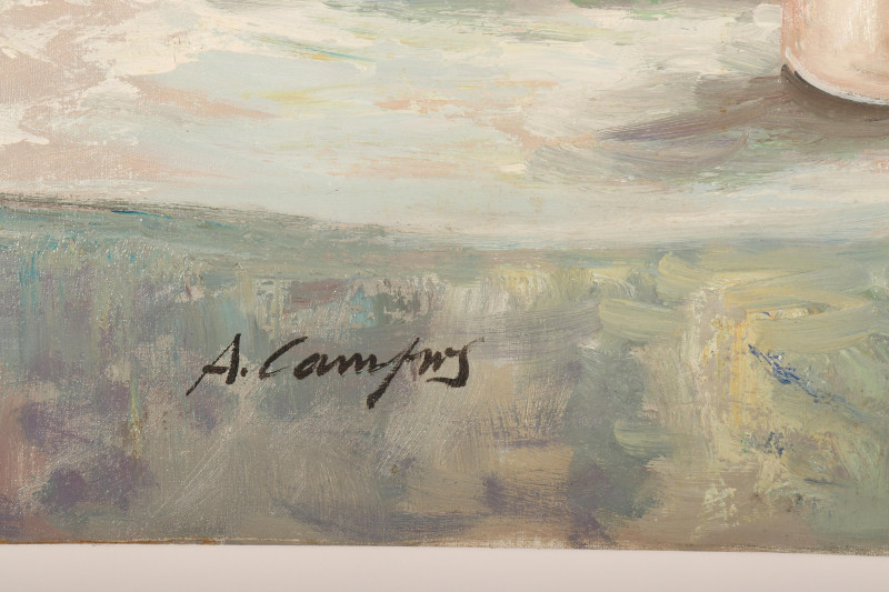 A. Cambos, 2 Paintings, Young Woman &amp; Child