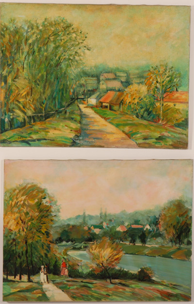 Set of Two Summer Landscapes, O/C&apos;s